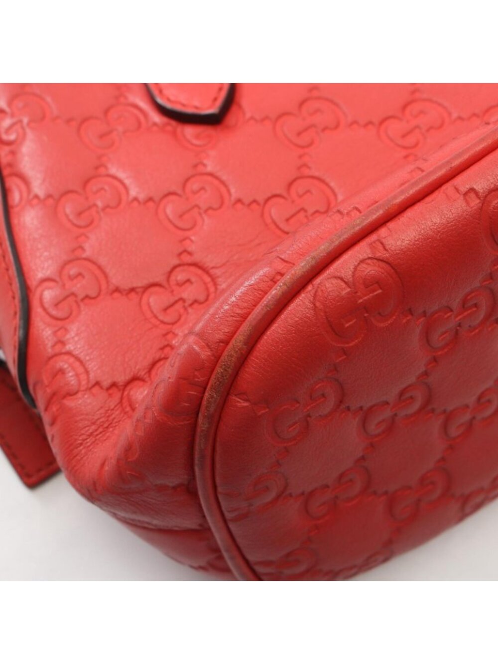 Gucci Handbag Guccissima 2-Way Red Leather - Picture 5 of 10
